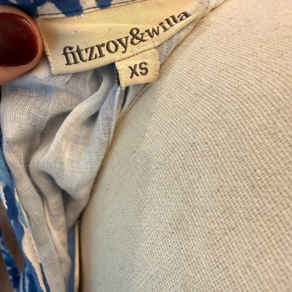 Fitzroy & Willa NWT Blue Floral Maxi Dress - Picture 3 of 3